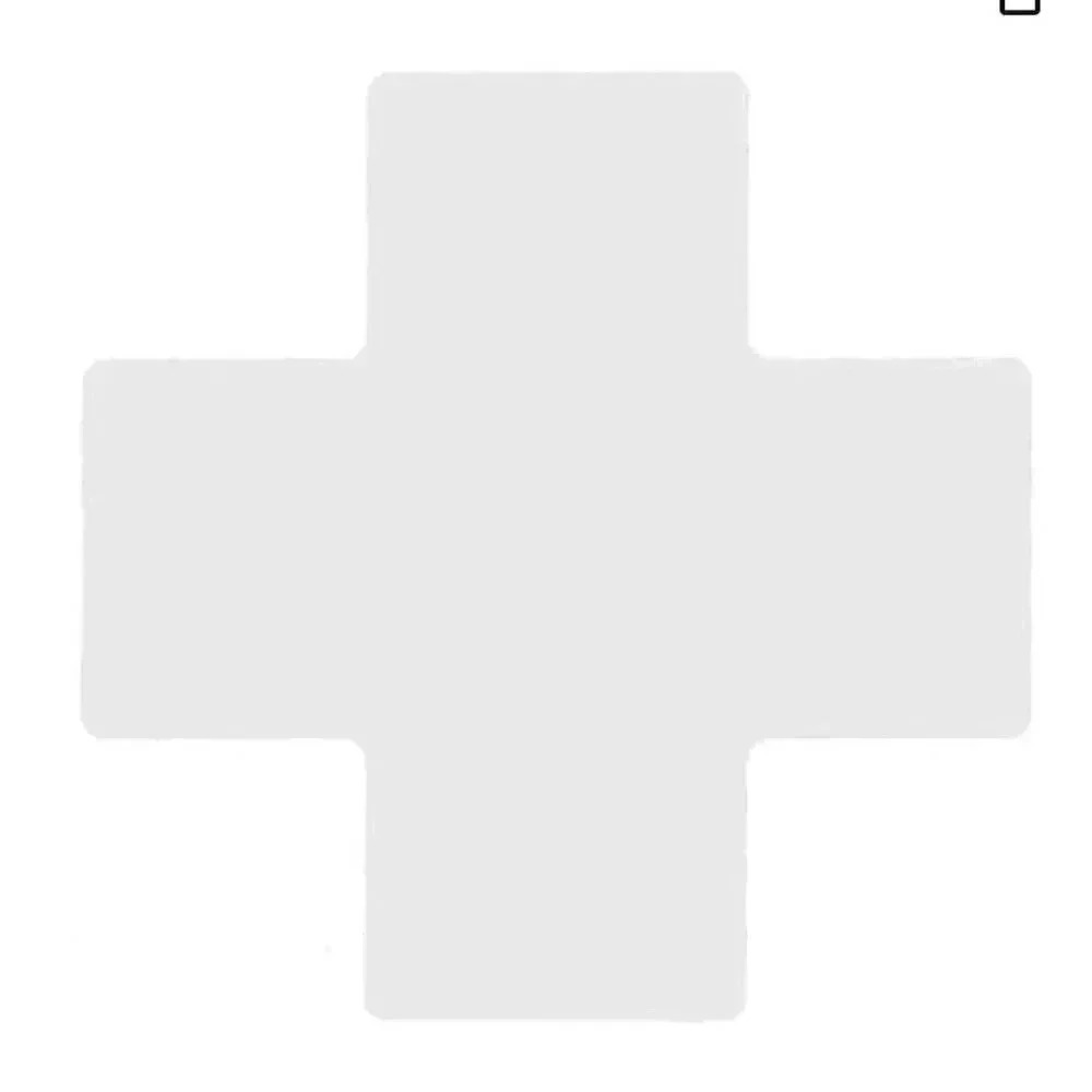 Brady 104483 ToughStripe Nonabrasive Cross Shape Floor Marking Tape, 10" Length,